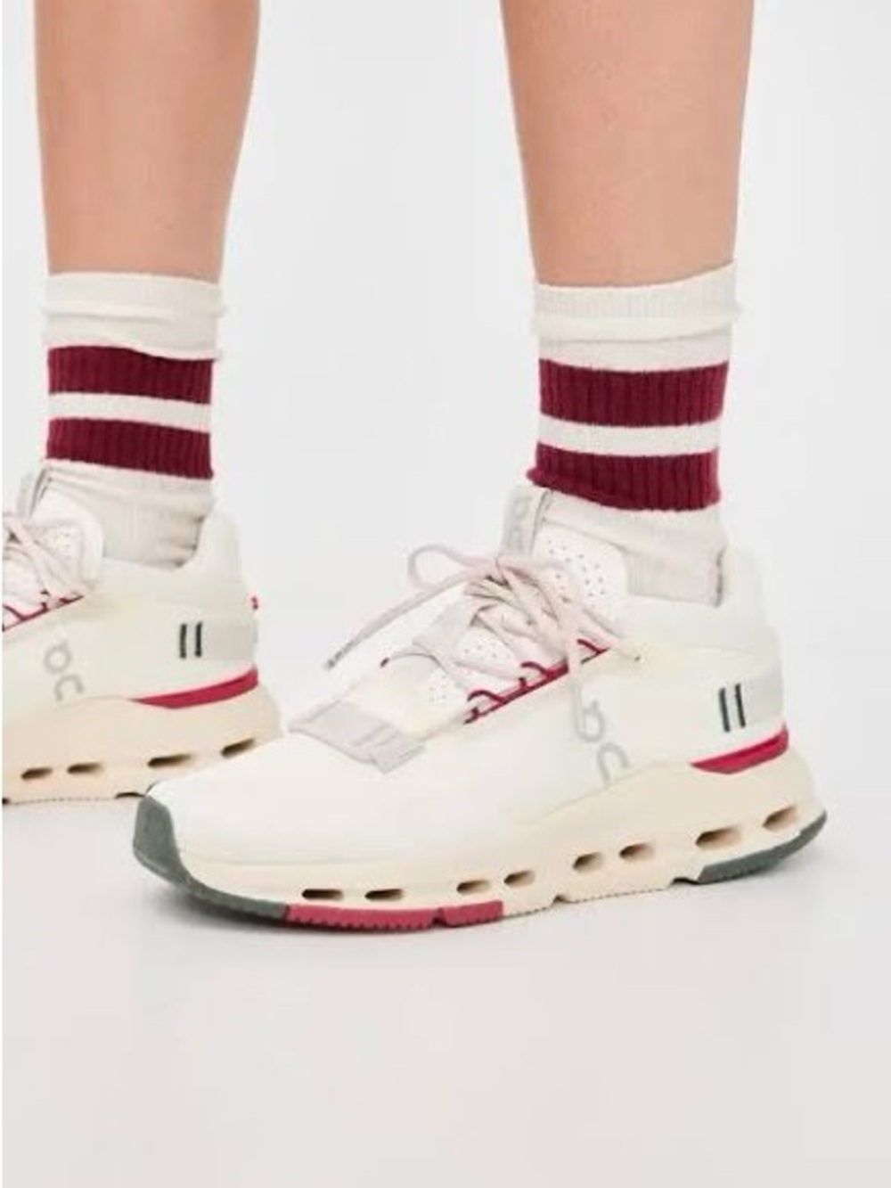 On Cloudnova 2 Women’s Sneakers – Ivory/Grenadine – Size 8 – NIB